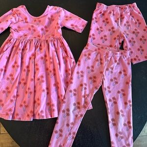 Hannah - girls dress and matching pants and shorts